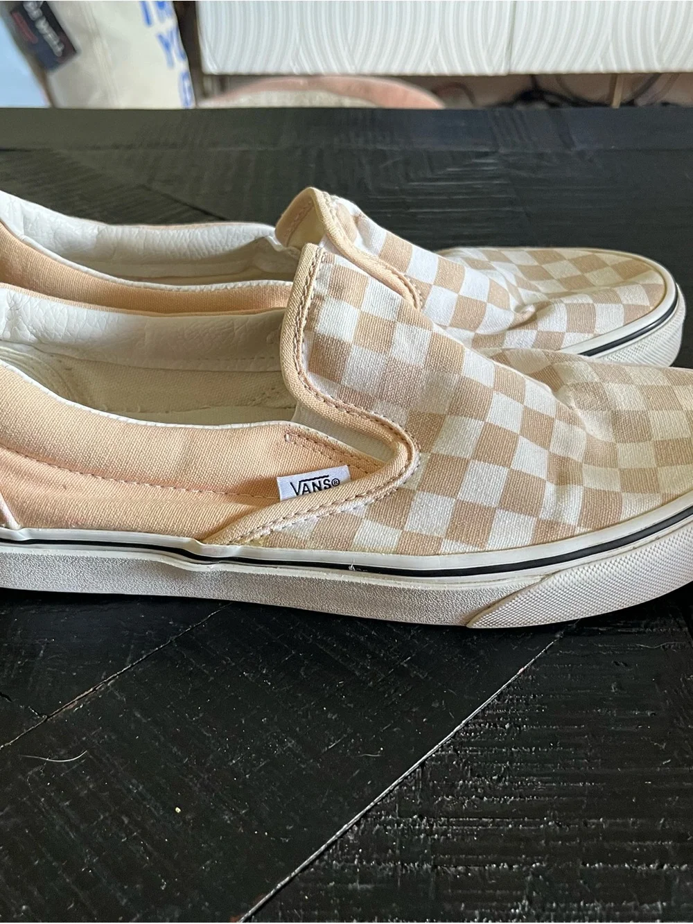 Van’s Classic Slip On Checkerboard Shoes in Frappe Mens Size 8.5 Womens Size 10